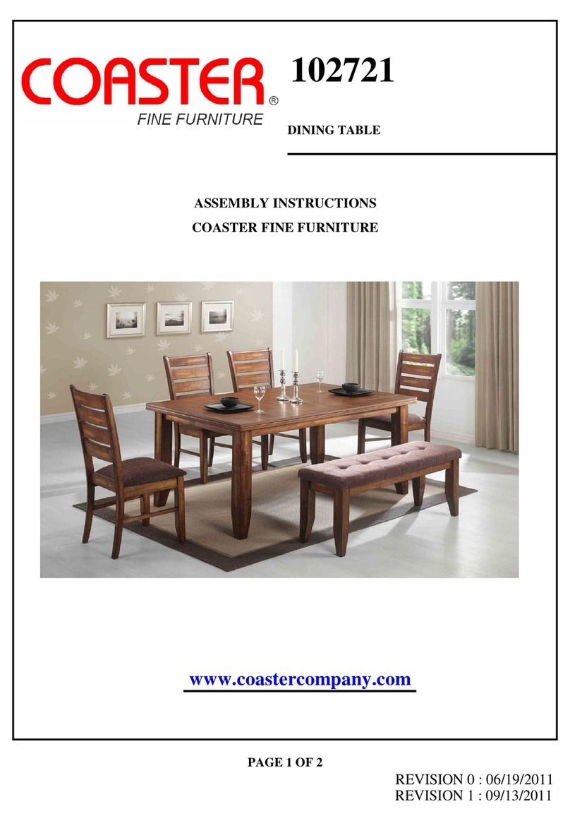 Coaster 102721 Assembly instructions