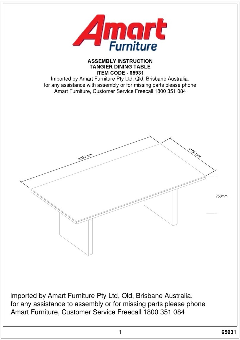Amart Furniture TANGIER 65931 Assembly instructions