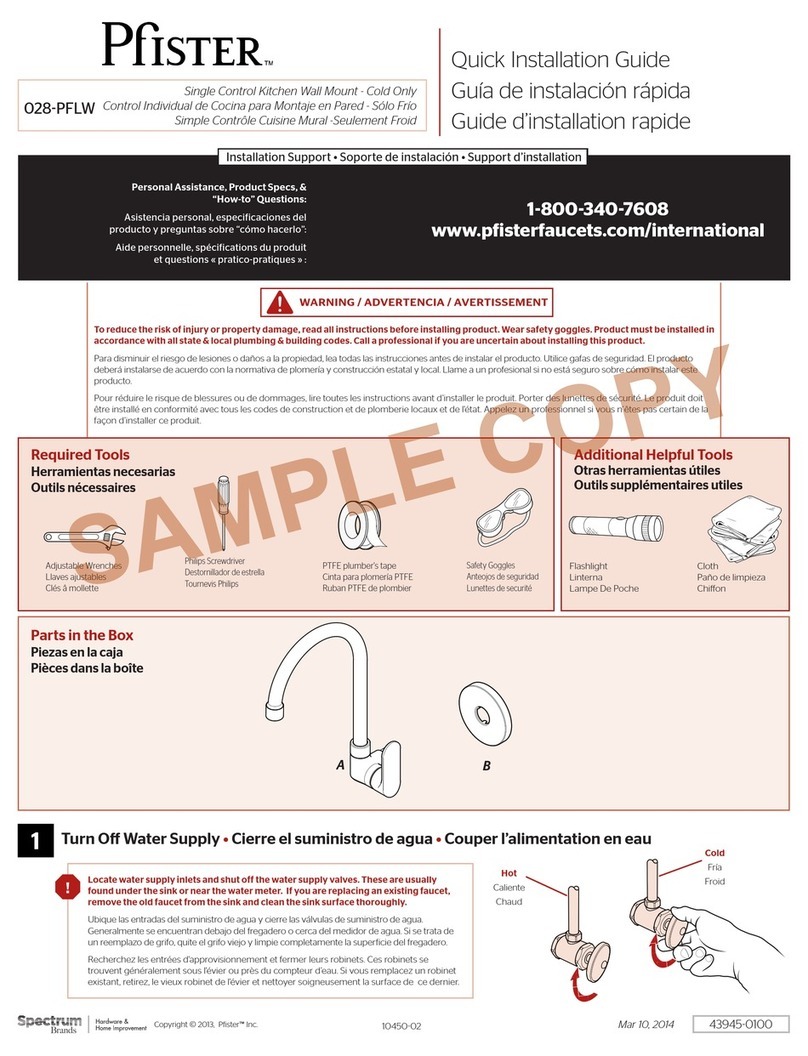 Spectrum Brands Pfister 028-PFLW User manual