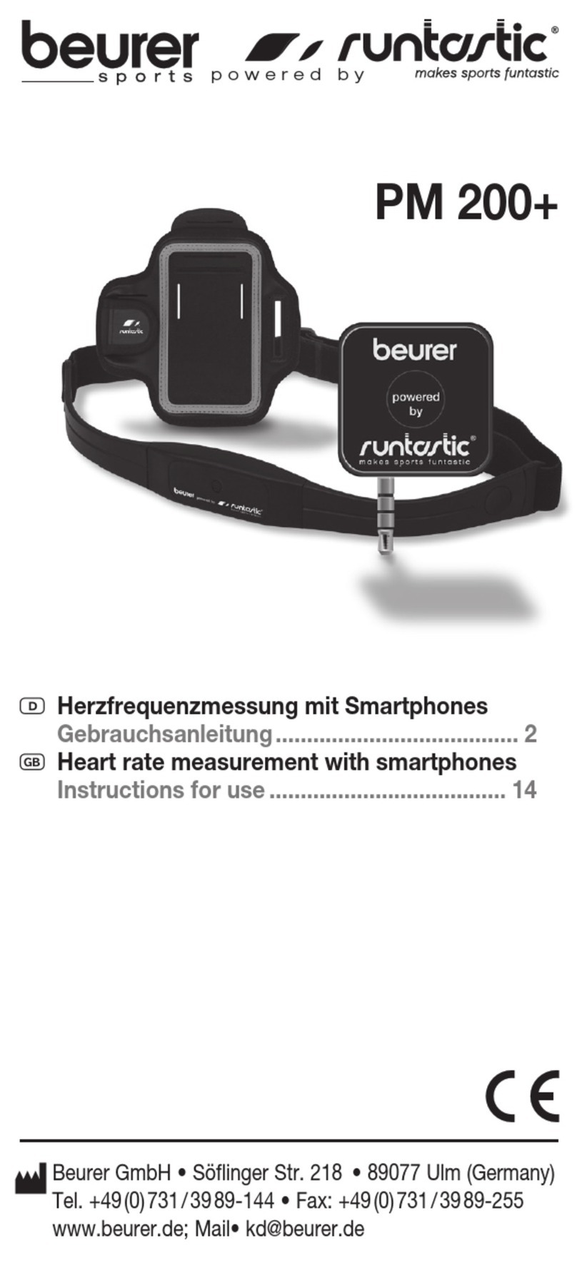 Beurer runtastic PM 200+ User manual