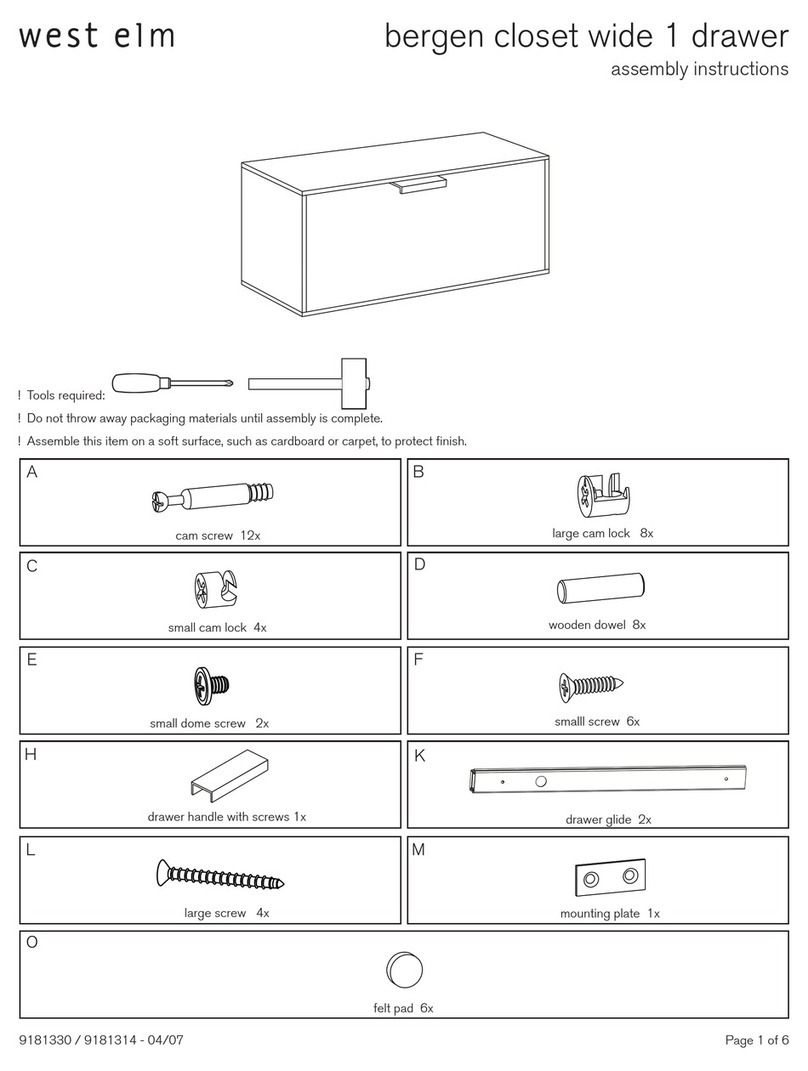 West Elm bergen closet wide 1 drawer User manual
