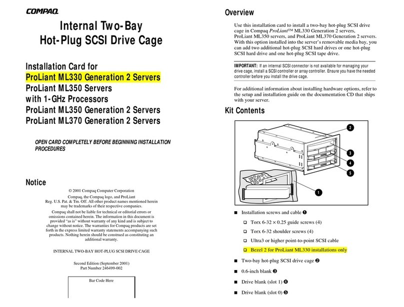 Compaq ML330 - ProLiant - G3 User manual