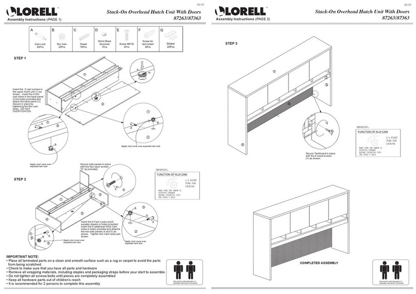 Lorell 87263 Assembly instructions Lorell 87263 Assembly instructions