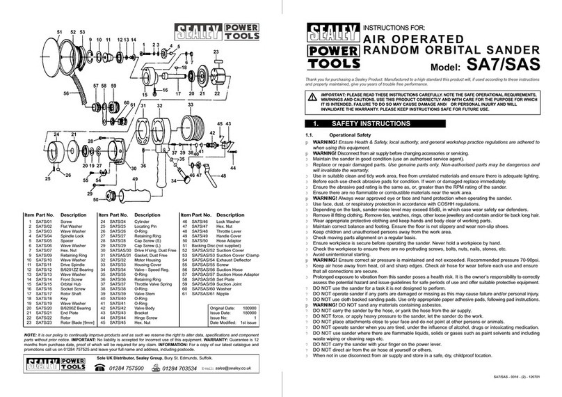 Sealey SA7/SAS User manual