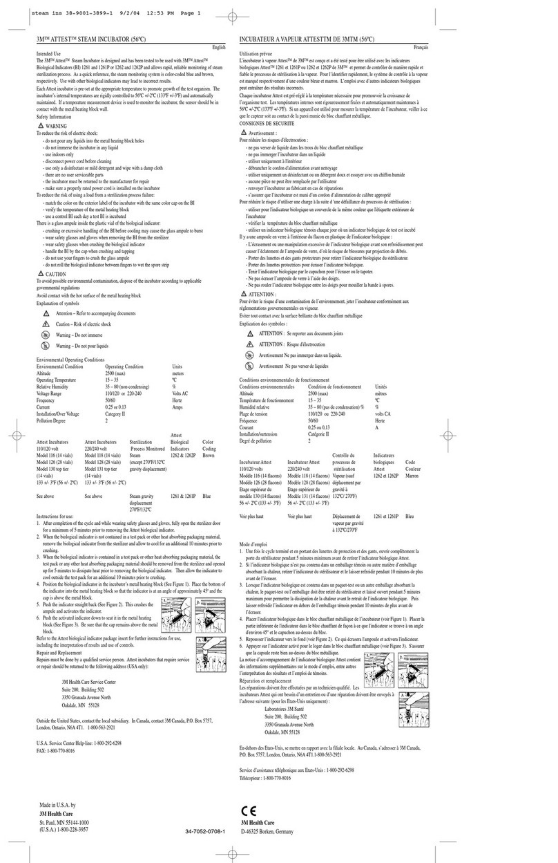 3M Attest Steam incubator manual