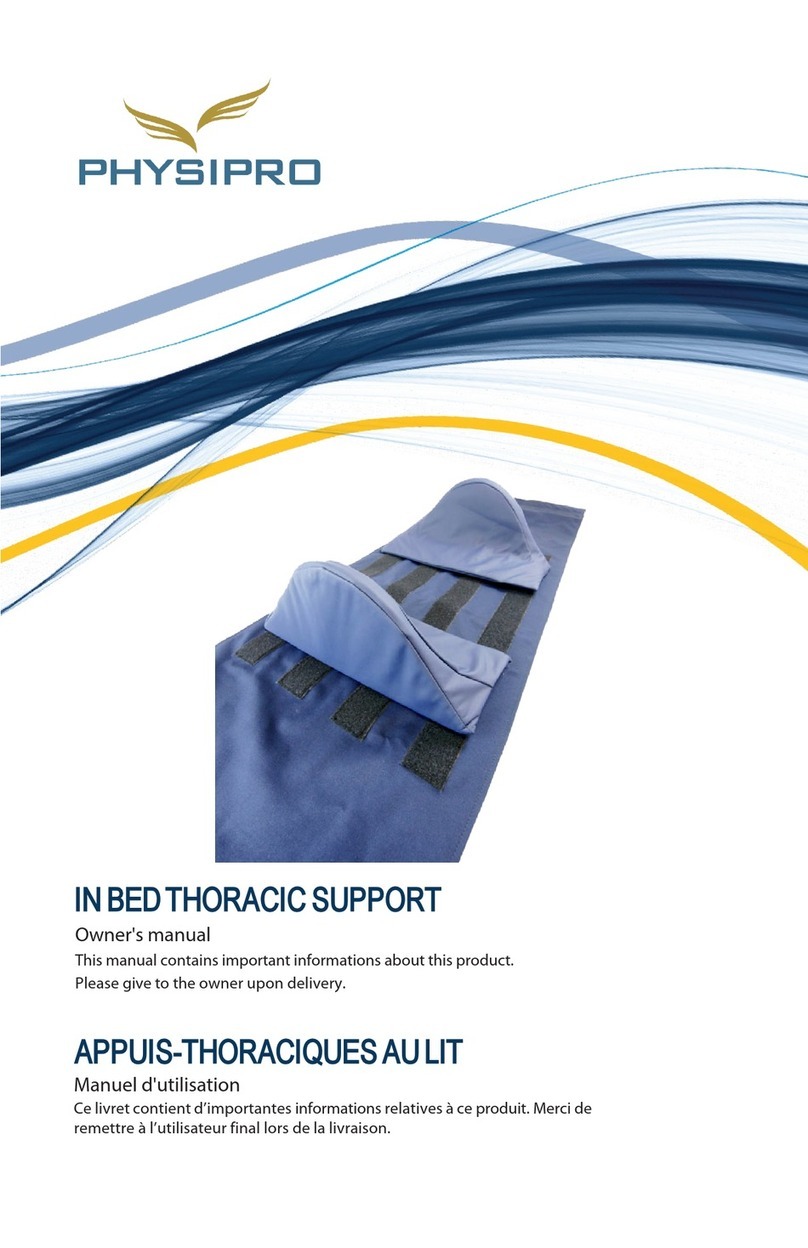 Physipro In Bed Thoracic Support owner's manual