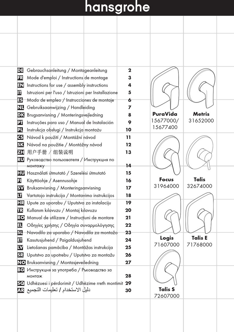 Hans Grohe Metris 31652000 User manual