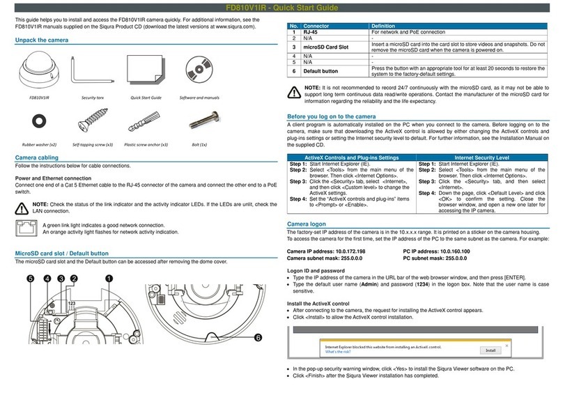 TKH Siqura FD810V1IR User manual