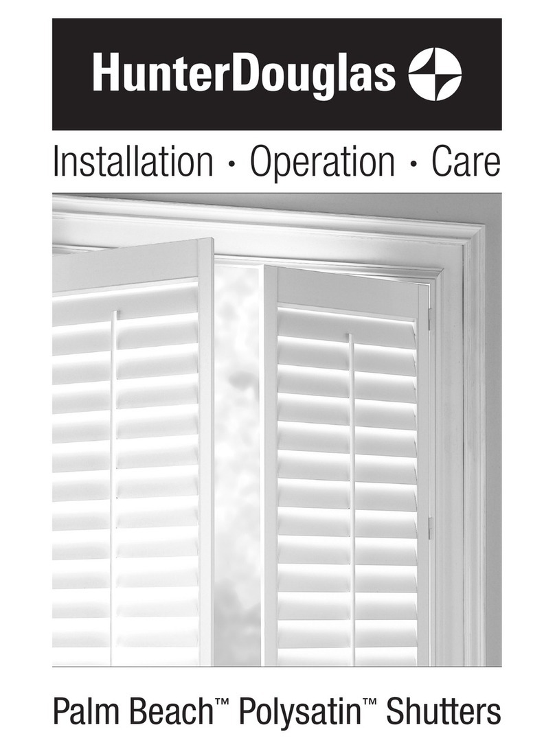 HunterDouglas Palm Beach Polysatin Owner's manual HunterDouglas Palm Beach Polysatin Owner's manual