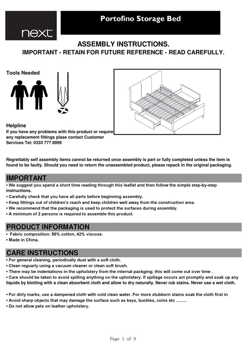 Next PORTOFINO BED User manual