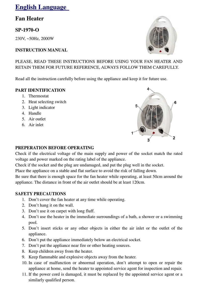 YOVA SP-1970-O instruction manual