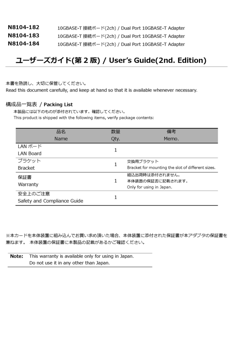 NEC N8104-182 User manual