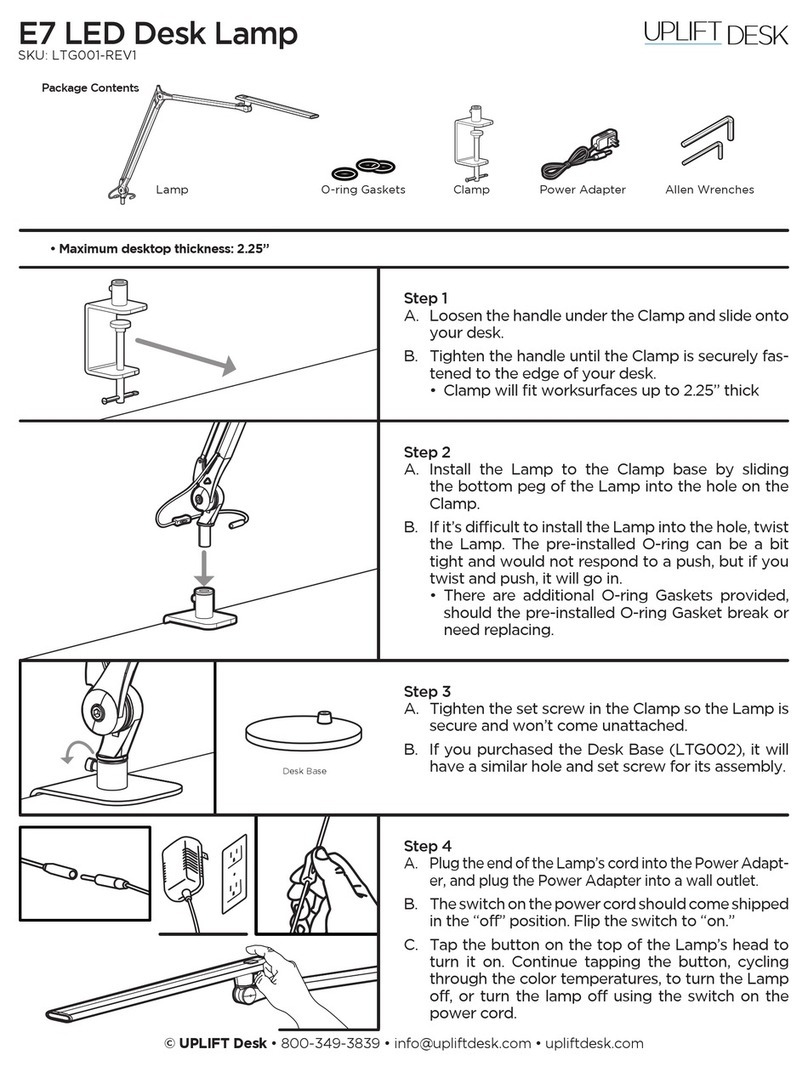 Uplift Desk TG001-REV1 quick start guide