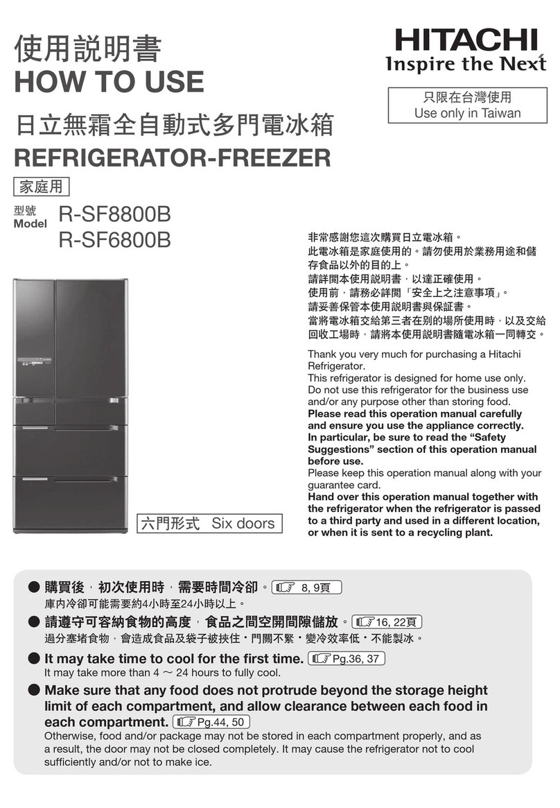 Hitachi R-SF8800B User manual Hitachi R-SF8800B User manual
