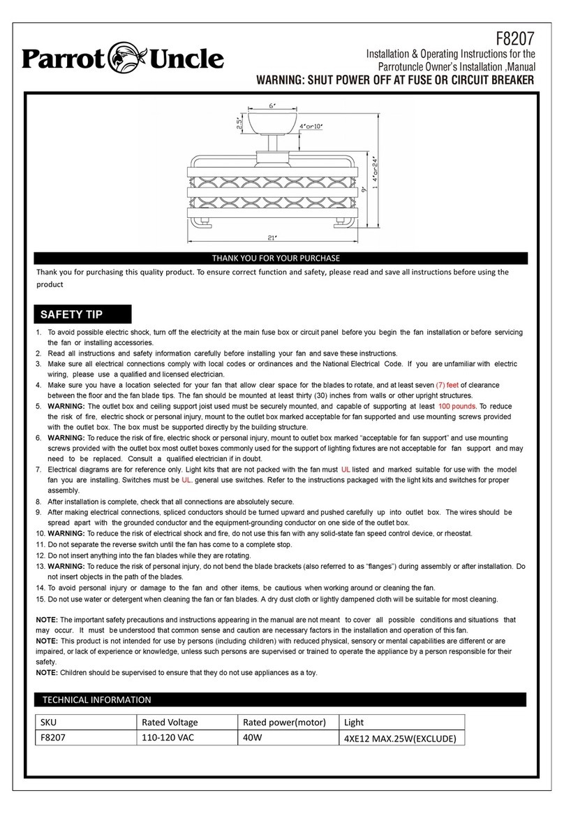 Parrot Uncle F8207 Manual