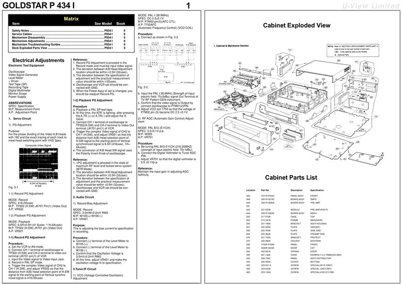 Goldstar P 434 I manual