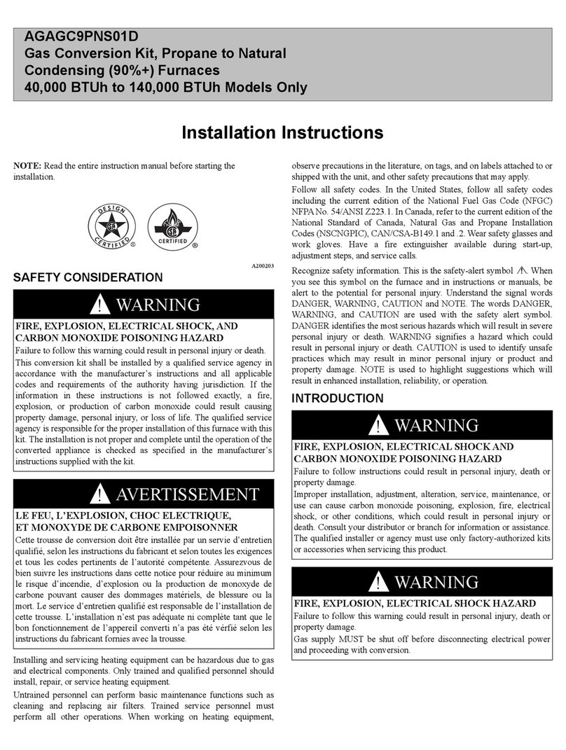 Carrier AGAGC9PNS01D User manual Carrier AGAGC9PNS01D User manual