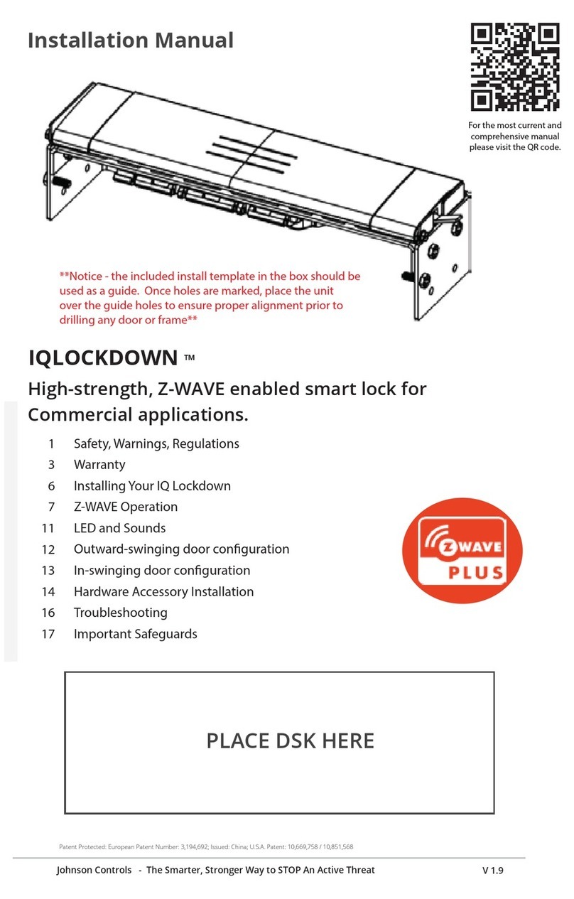 Johnson Controls IQLOCKDOWN installation manual