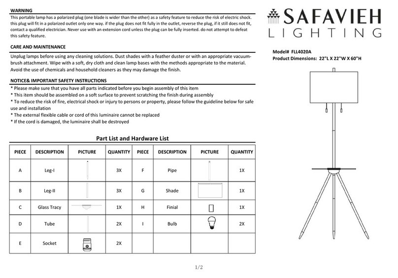 Safavieh Lighting FLL4020A User manual