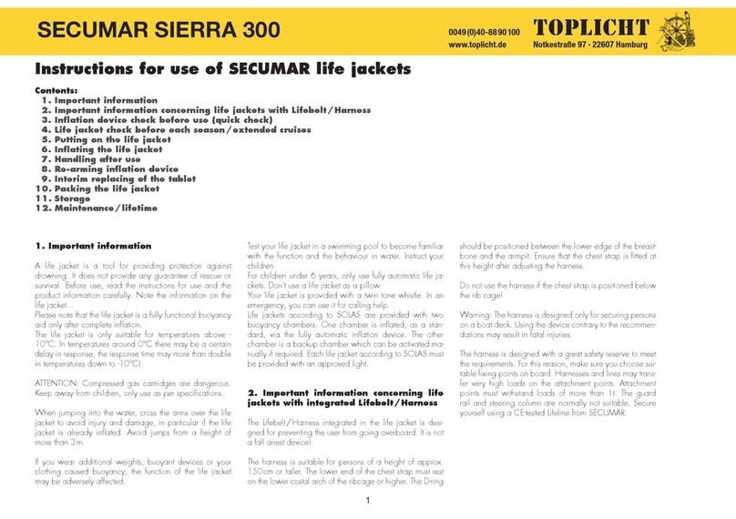 Toplicht SECUMAR SIERRA 300 Instructions for use