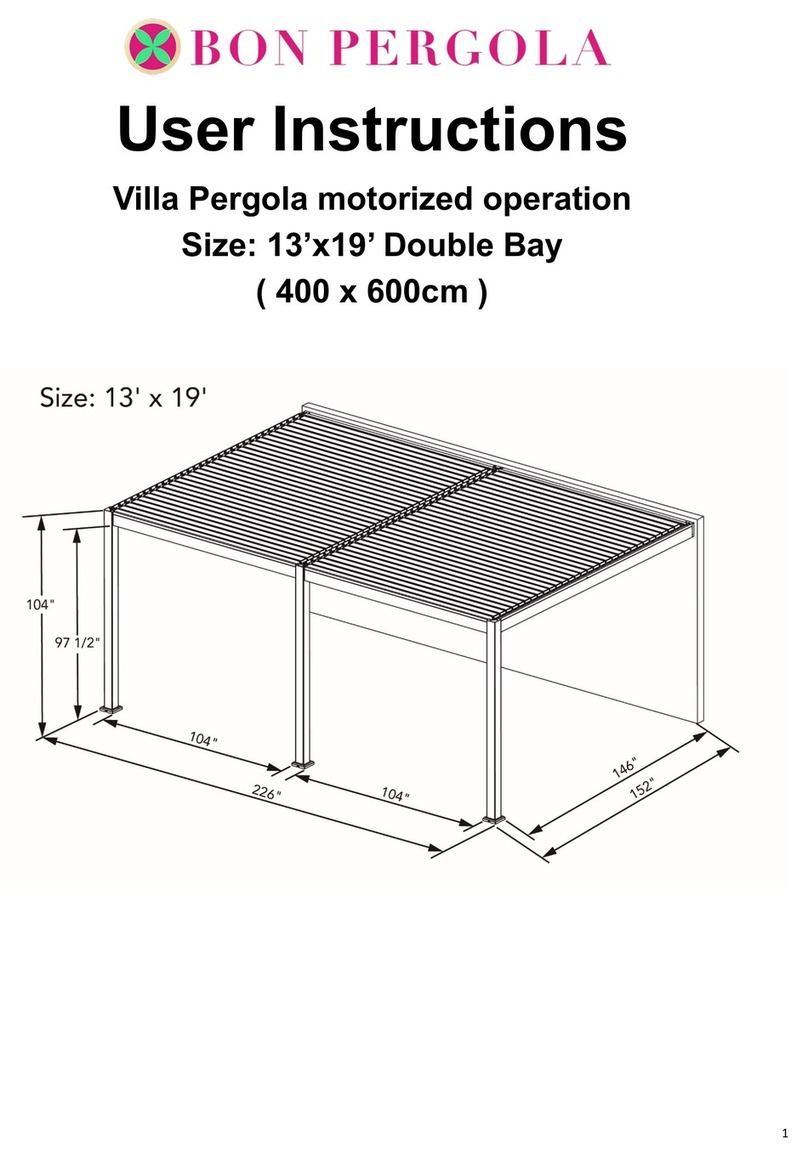 Bon Pergola Villa Pergola 13x19 User instructions