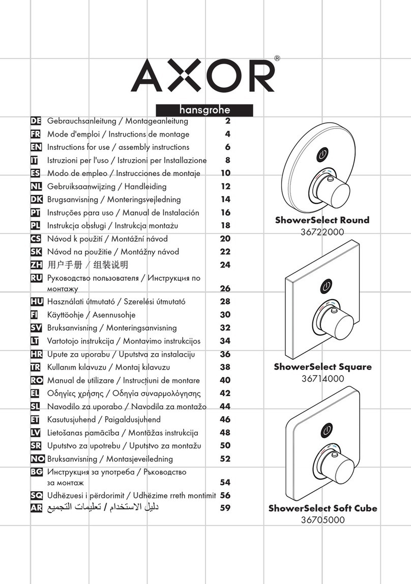 Hans Grohe AXOR ShowerSelect Round 36722000 Instructions for use Hans Grohe AXOR ShowerSelect Round 36722000 Instructions for use