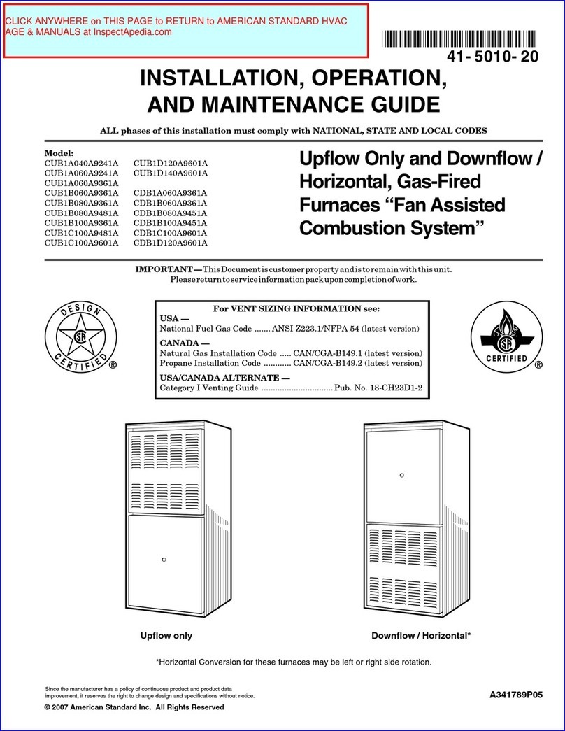 American Standard CUB1A040A9241A Technical Document