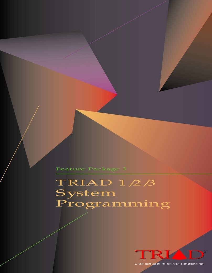 Vodavi Starplus Triad 1 System programming manual
