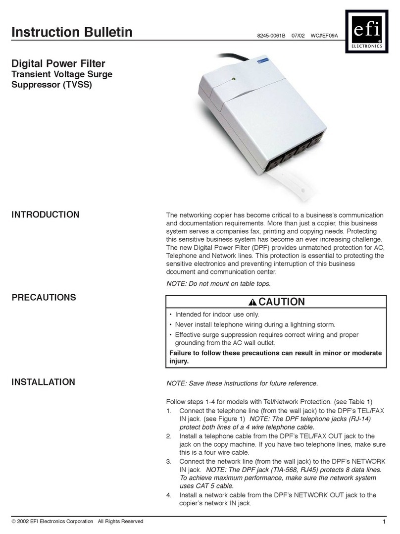 EFI DPF12015R Instruction bulletin