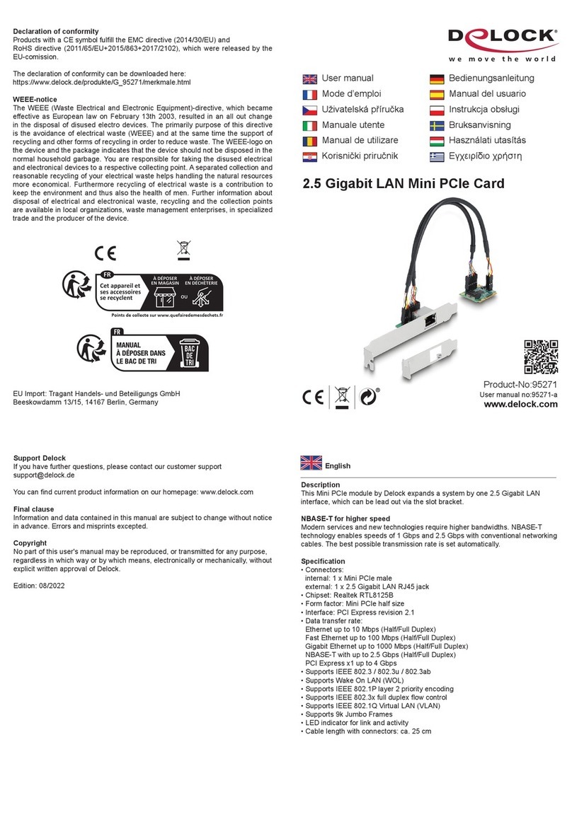 DeLOCK 95271 User manual