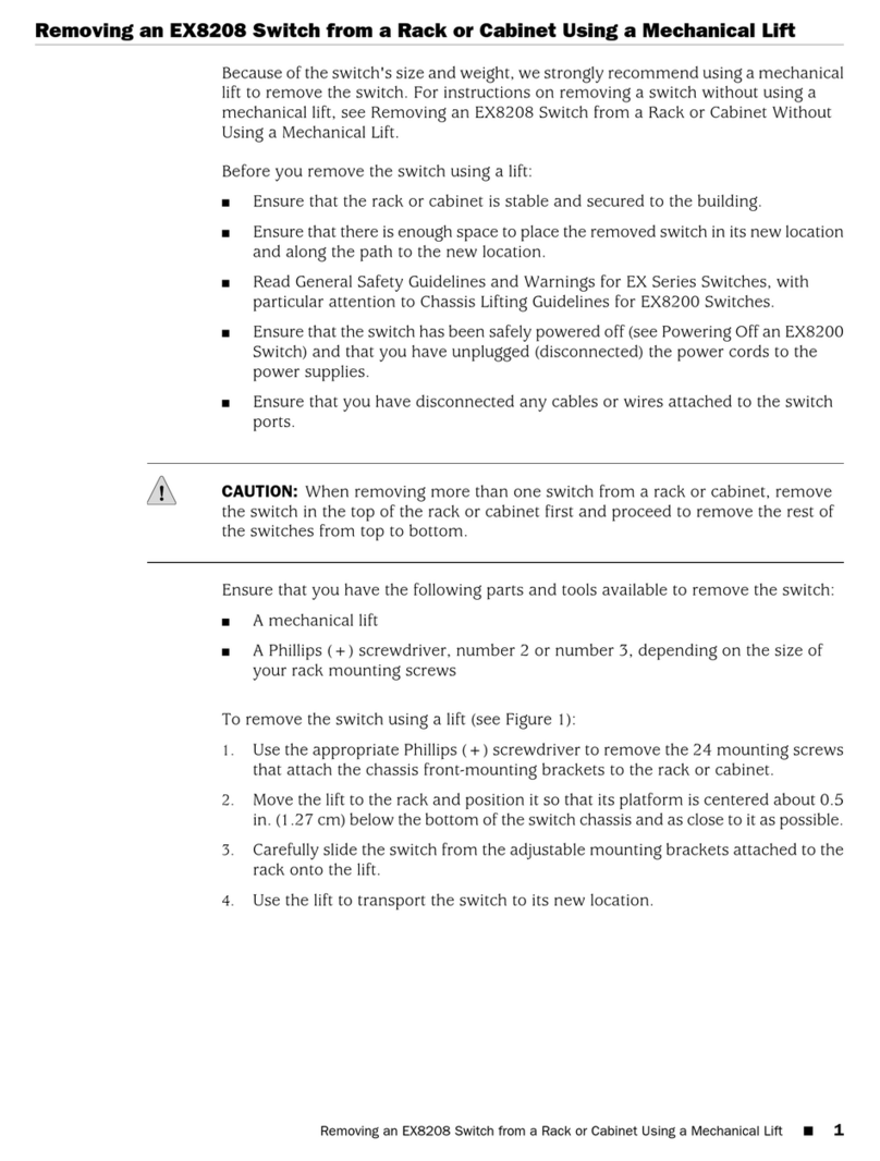 Juniper EX Series Removing guide