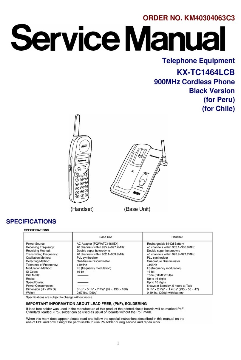 Panasonic KX-TC1464LCB Service manual