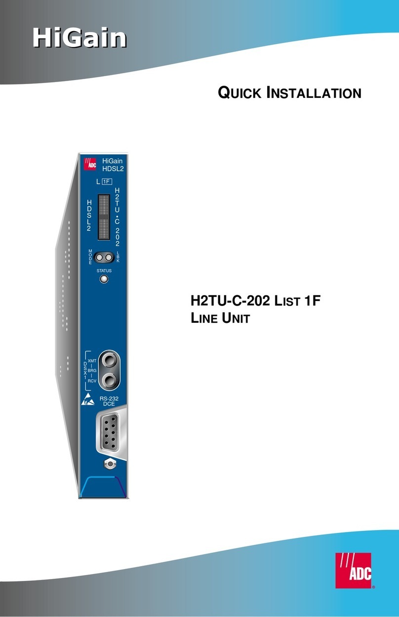 ADC H2TU-C-202 Quick installation