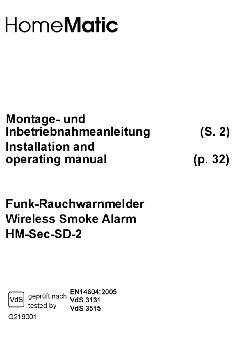 HomeMatic HM-Sec-SD-2 Installation and operating manual