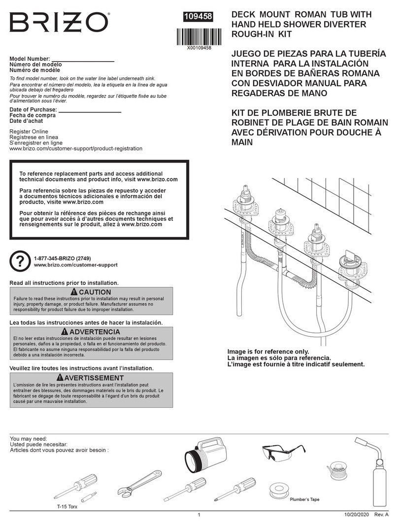 Brizo 109458 installation instructions