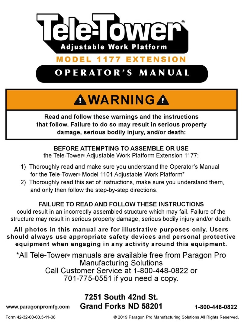Paragon Pro Tele-Tower 1177 Operator's manual