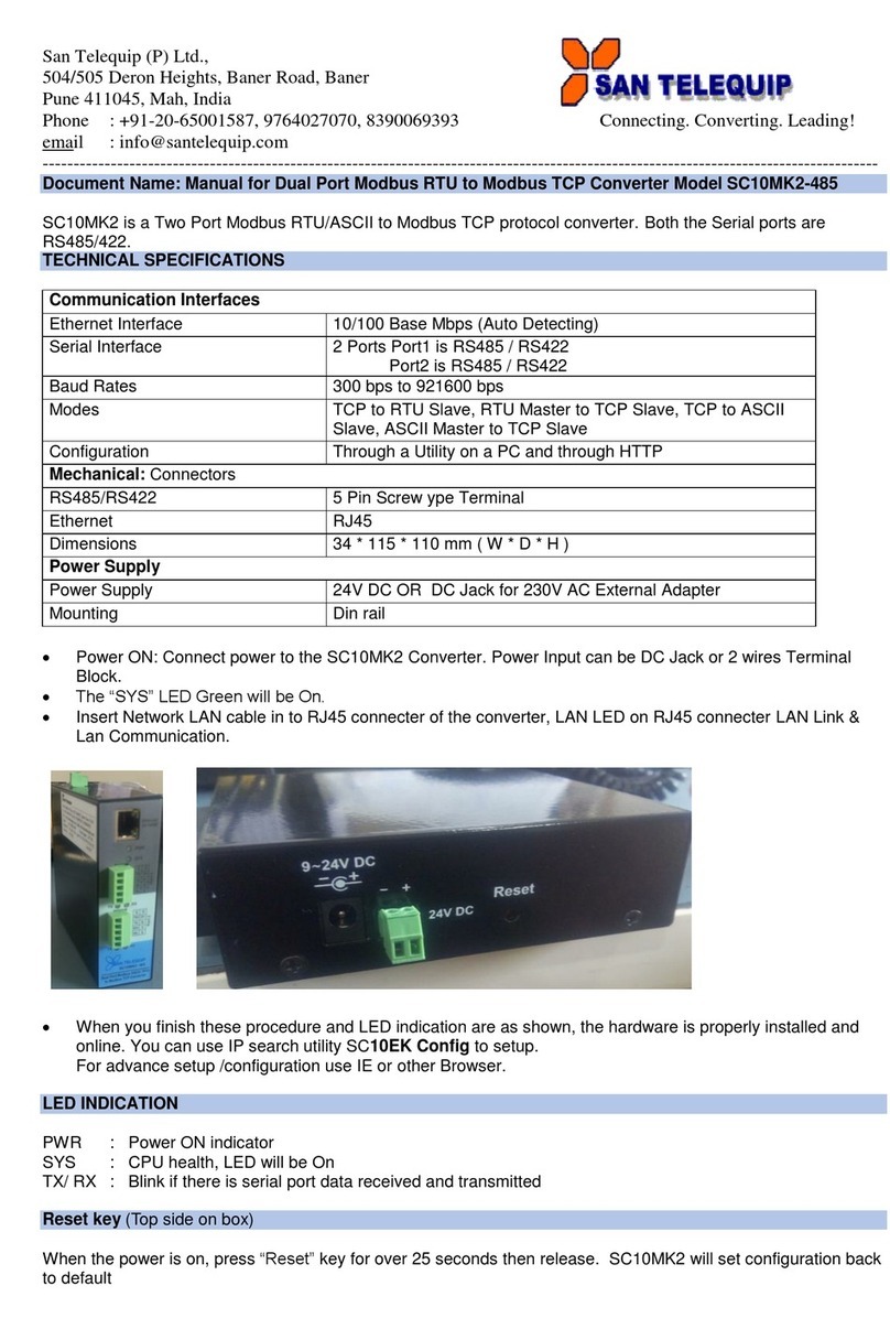 San Telequip SC10MK2-485 manual San Telequip SC10MK2-485 manual