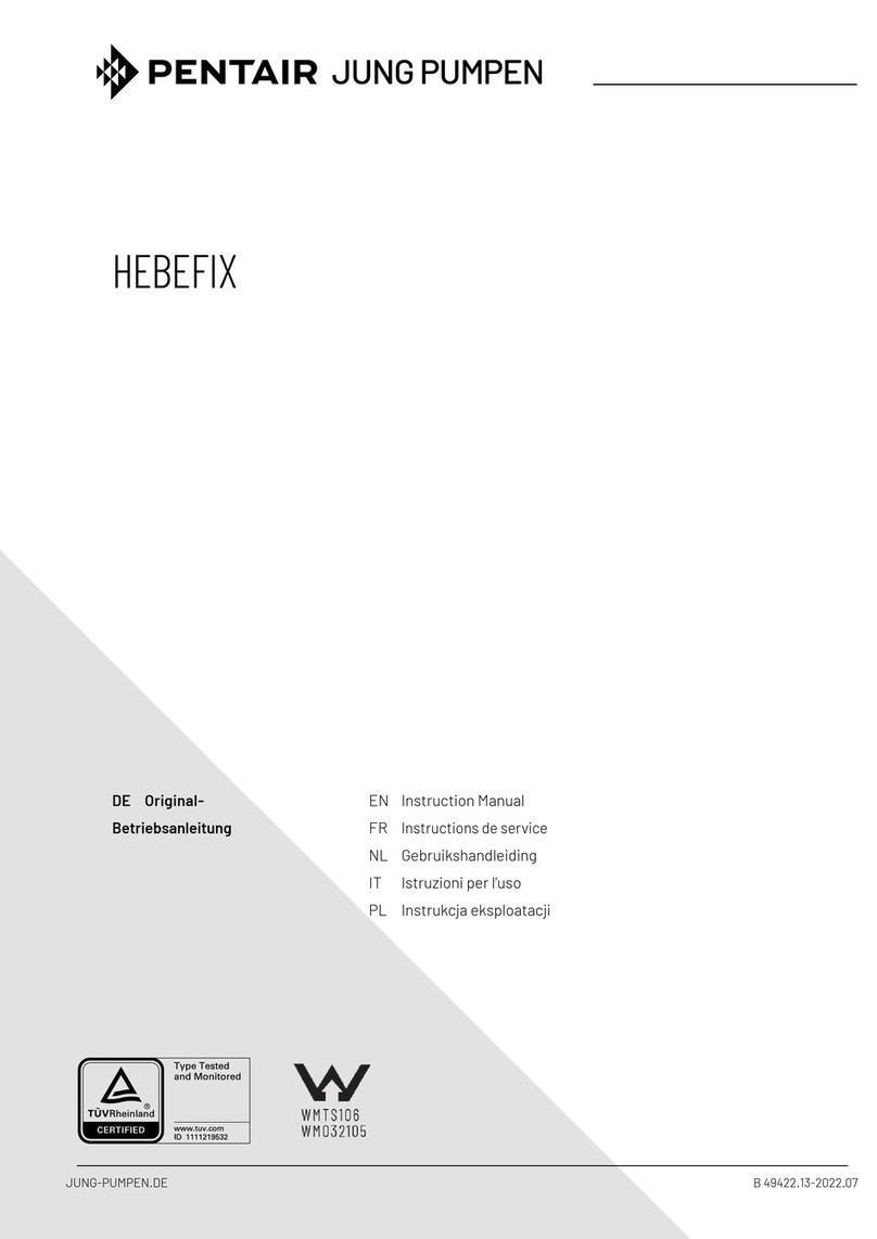 Pentair Jung Pumpen HEBEFIX User manual