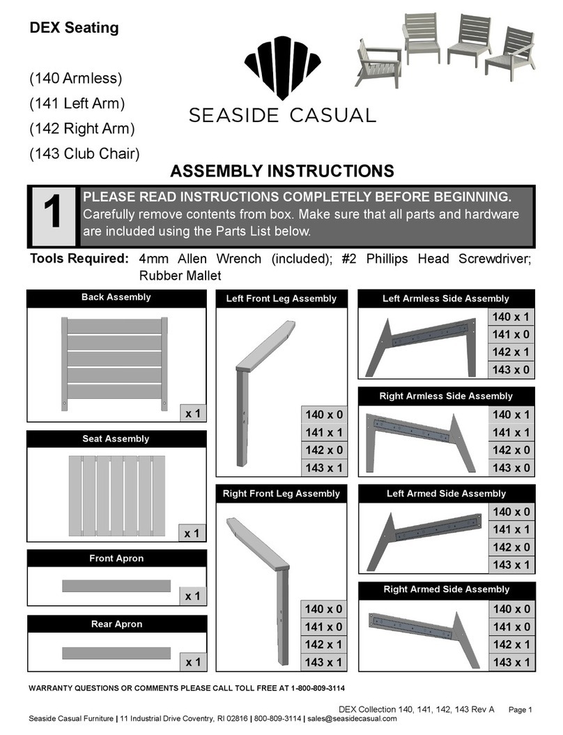 Seaside Casual DEX 140 User manual Seaside Casual DEX 140 User manual
