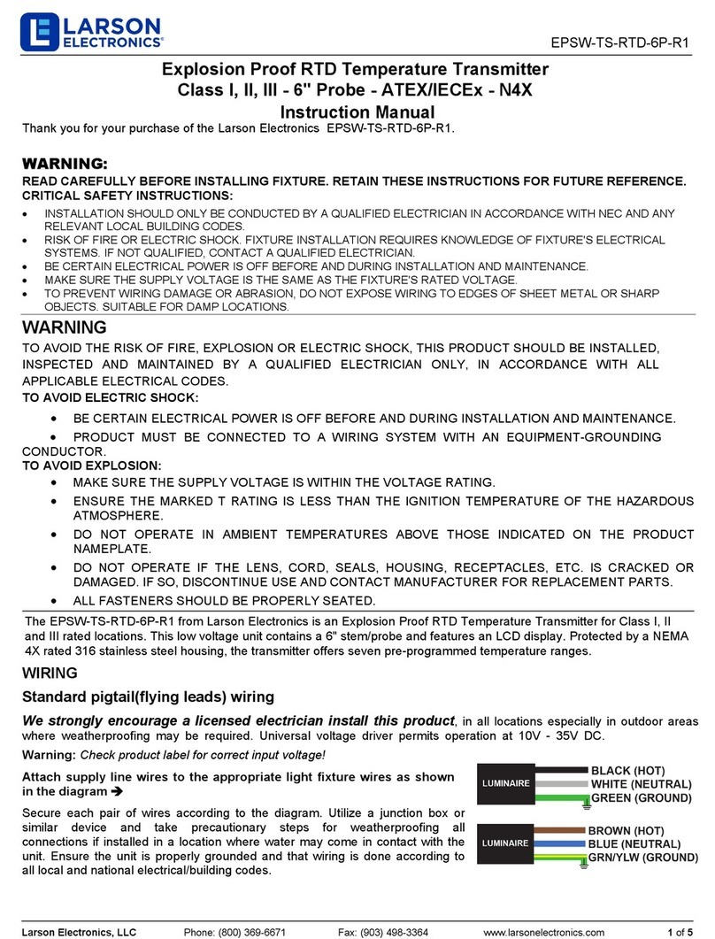 Larson Electronics EPSW-TS-RTD-6P-R1 instruction manual