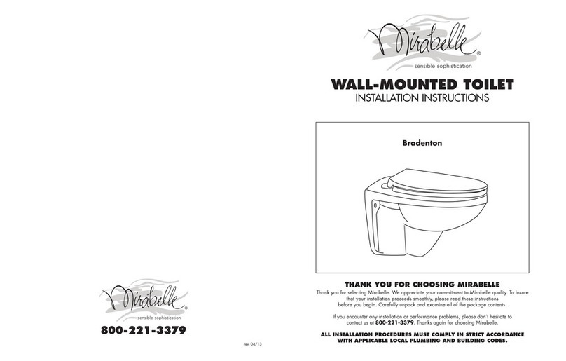 Mirabelle Bradenton installation instructions