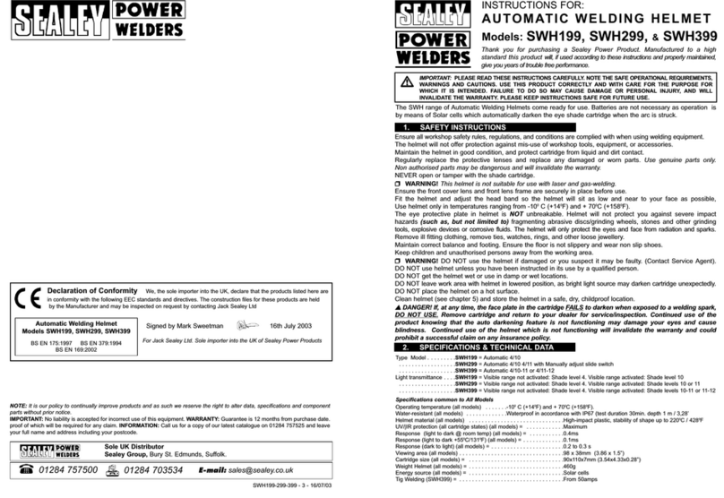 Sealey SWH199 User manual