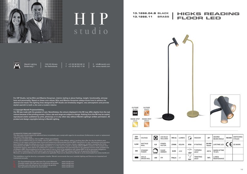 Maretti HIP 13.1266.04.B User manual