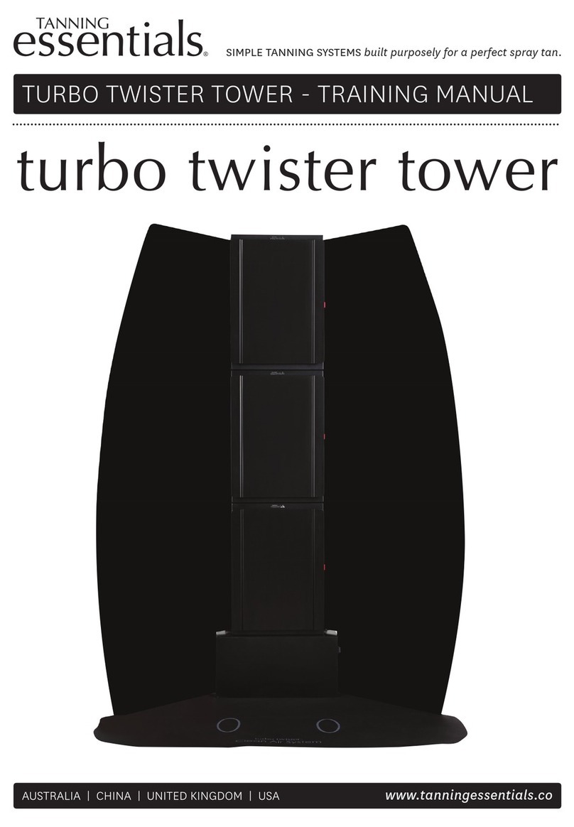 tanning essentials TURBO TWISTER TOWER Training manual