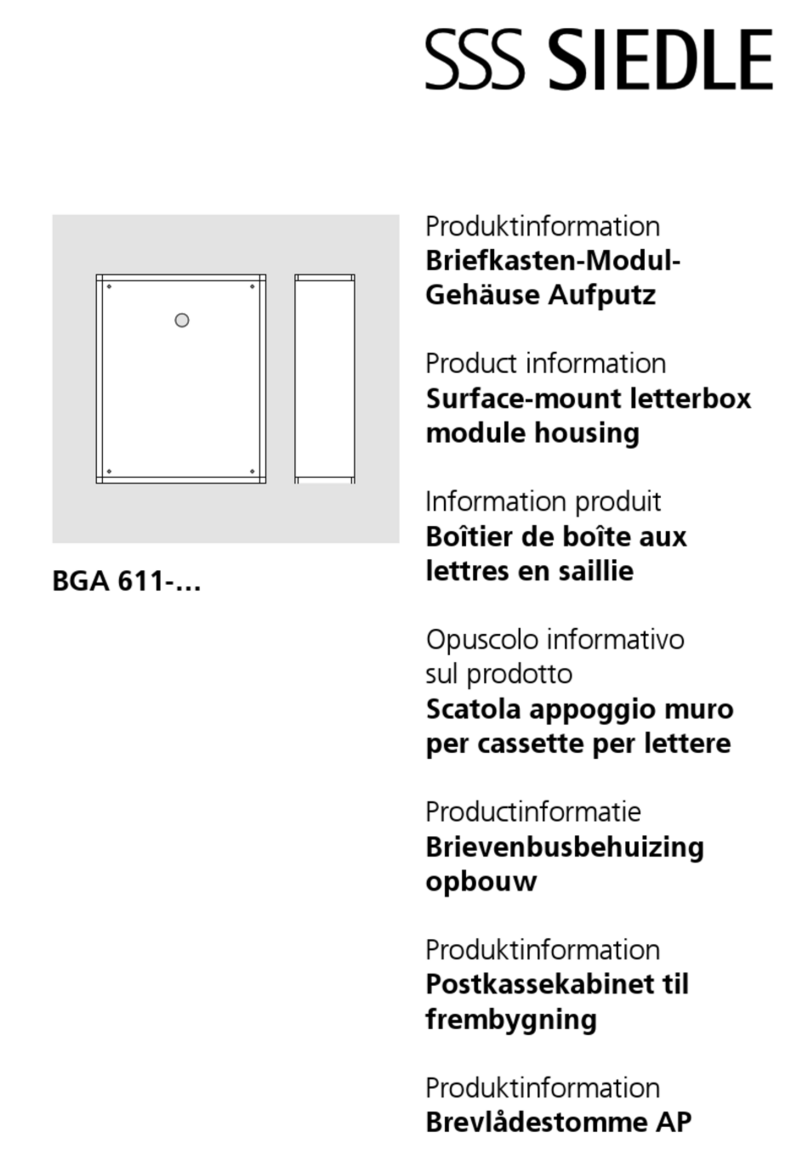 SSS Siedle BGA 611 Series installation instructions