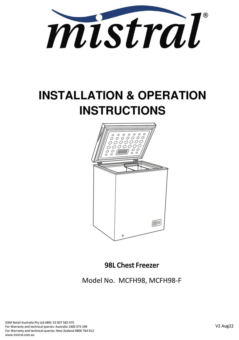 Mistral MCFH98 Installation instructions