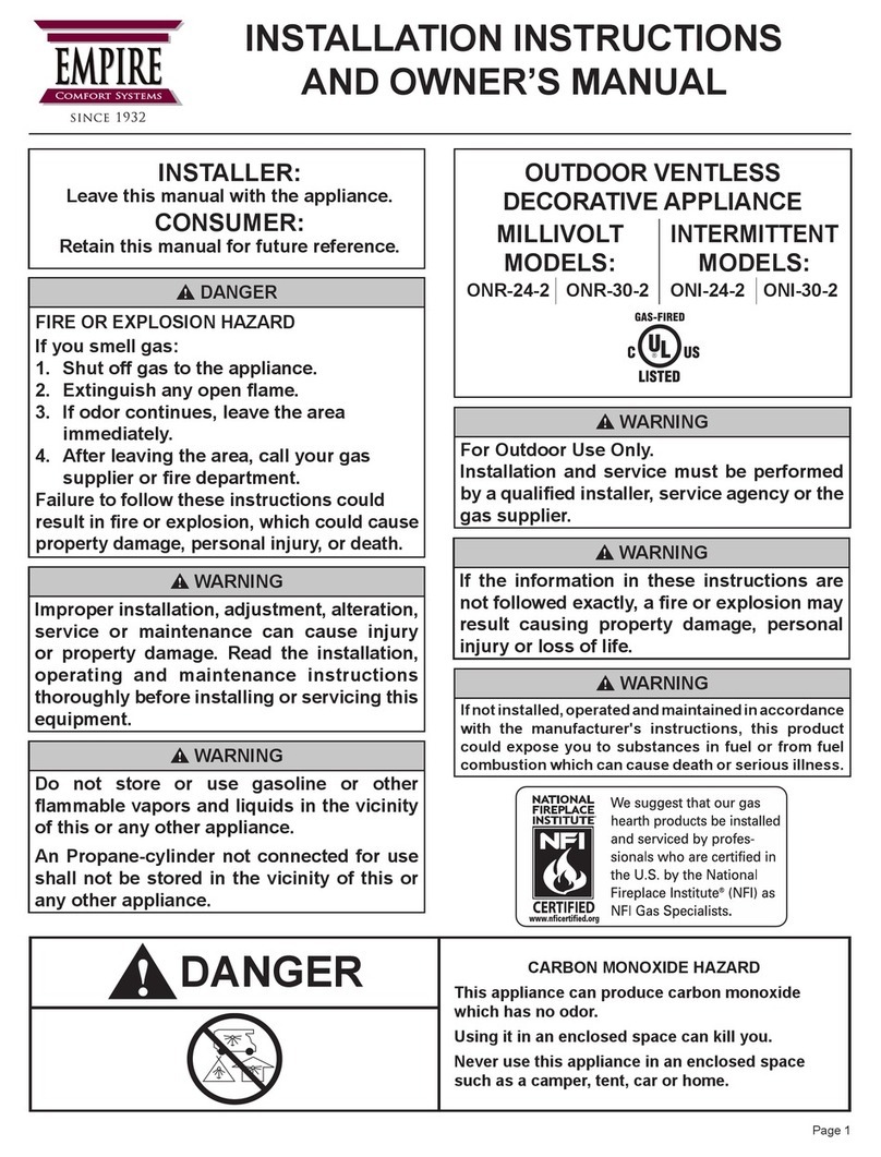 Empire ONR-30-2 Installation instructions and owner's manual Empire ONR-30-2 Installation instructions and owner's manual