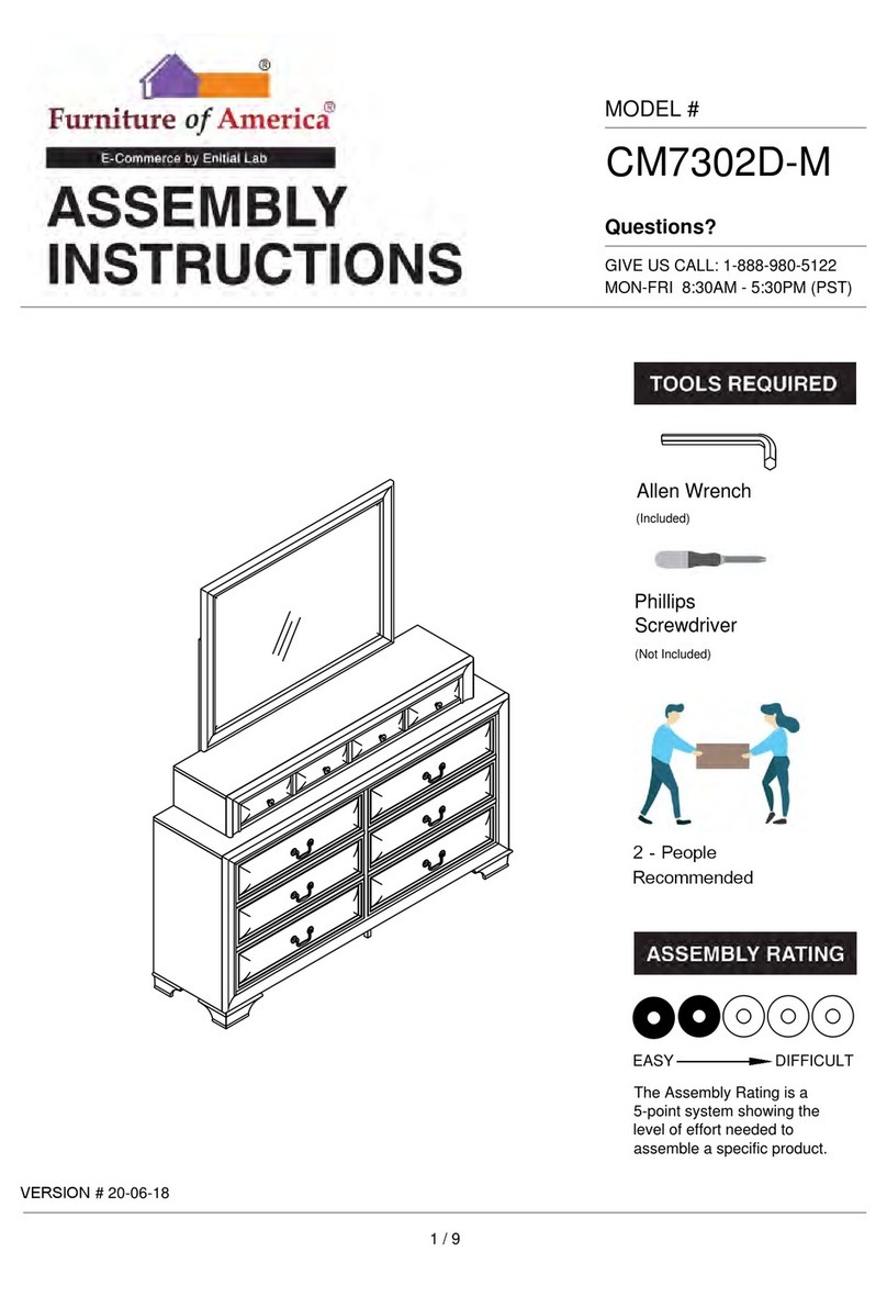Furniture of America CM7302D-M Assembly instructions