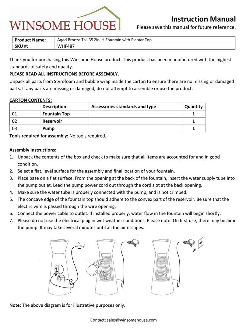 Winsome house WHF487 User manual Winsome house WHF487 User manual