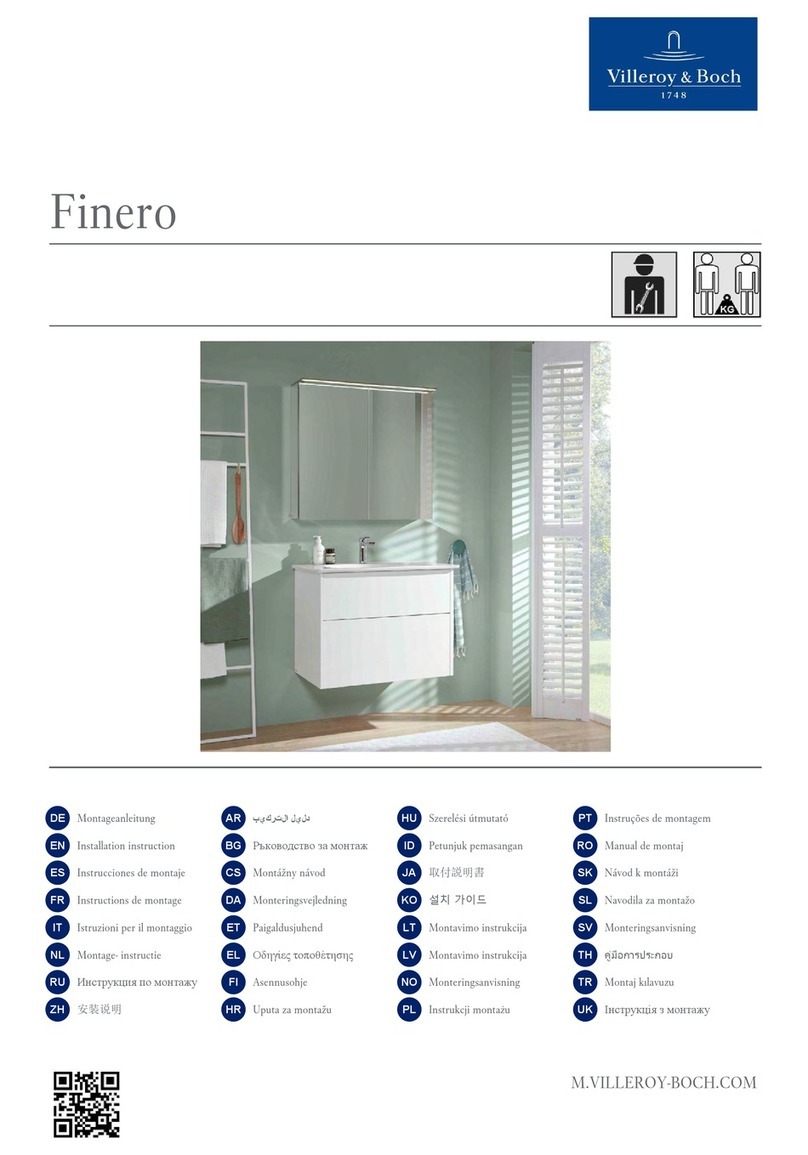 Villeroy & Boch Finero S00405DHR1 installation instructions